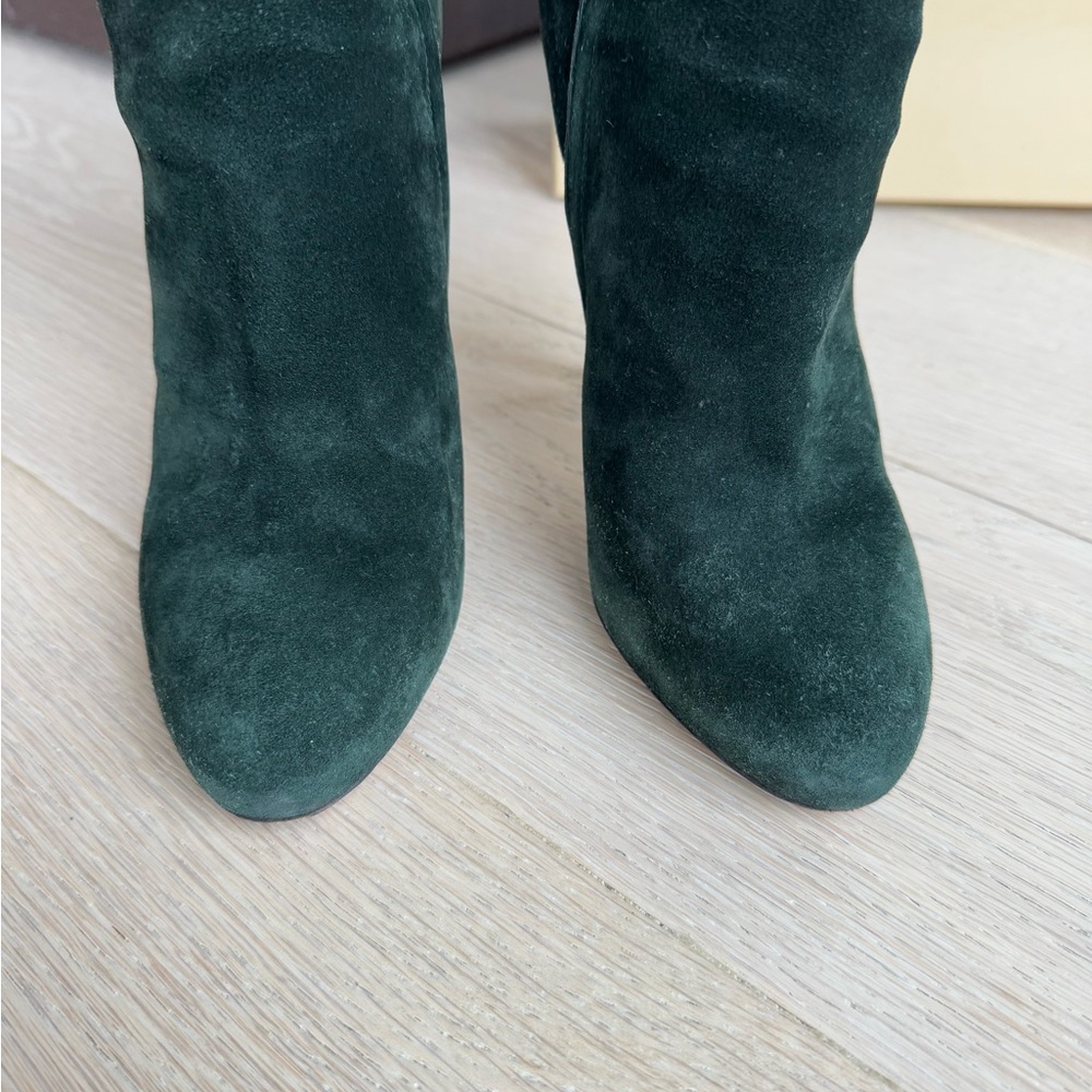 Gianvito Rossi Knee High Green Suede Boots Sz 8.5 - Picture 3 of 9